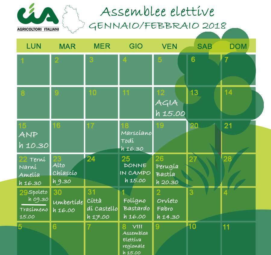 IL CALENDARIO DI TUTTE LE