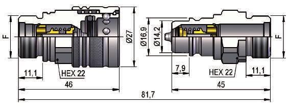 0606.013 47 300 3/4"-16 UNF-2A SAE J1926-3.0619.