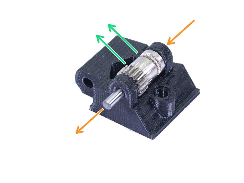 Step 8 Extruder-idler disassembly [Traduzione in corso] Push and pull out the shaft. Keep it for later.