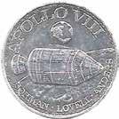 6 A sinistra: medaglia in alluminio, Apollo VIII, Borman, Lowell, Anders. Sotto: medaglia in alluminio, Armstrong, Al- 1 «Epoca», 27 marzo 1966, a. XVII, n. 809. 2 «Epoca», 19 novembre 1967, a.