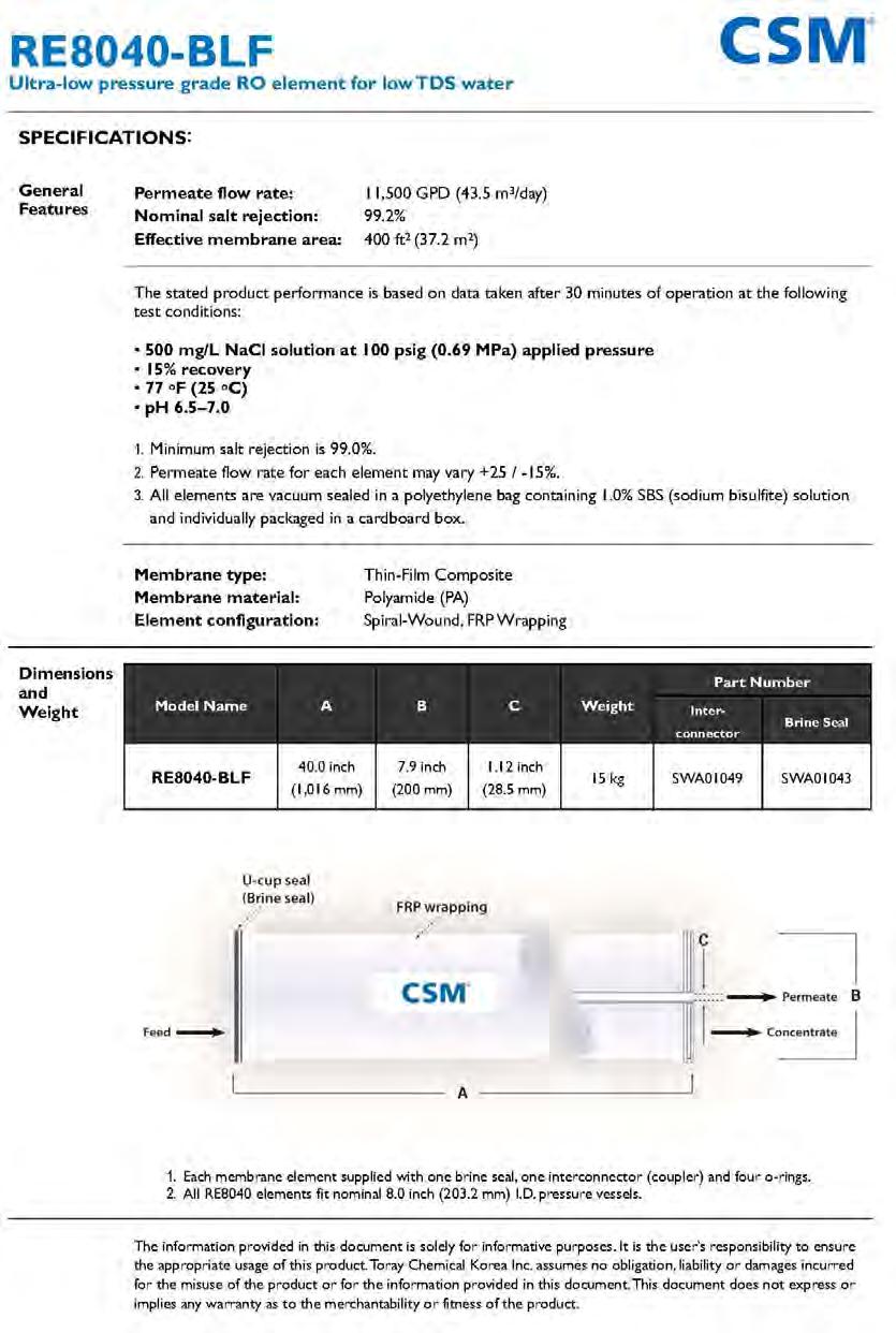 Membrane CSM 8 Cod.