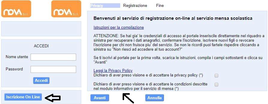 ISCRIZIONI ONLINE Utenti che non hanno precedentemente ottenuto le credenziali al portale, ovvero genitori che iscrivono il primo figlio ai servizi online, oppure genitori che non hanno mai usufruito