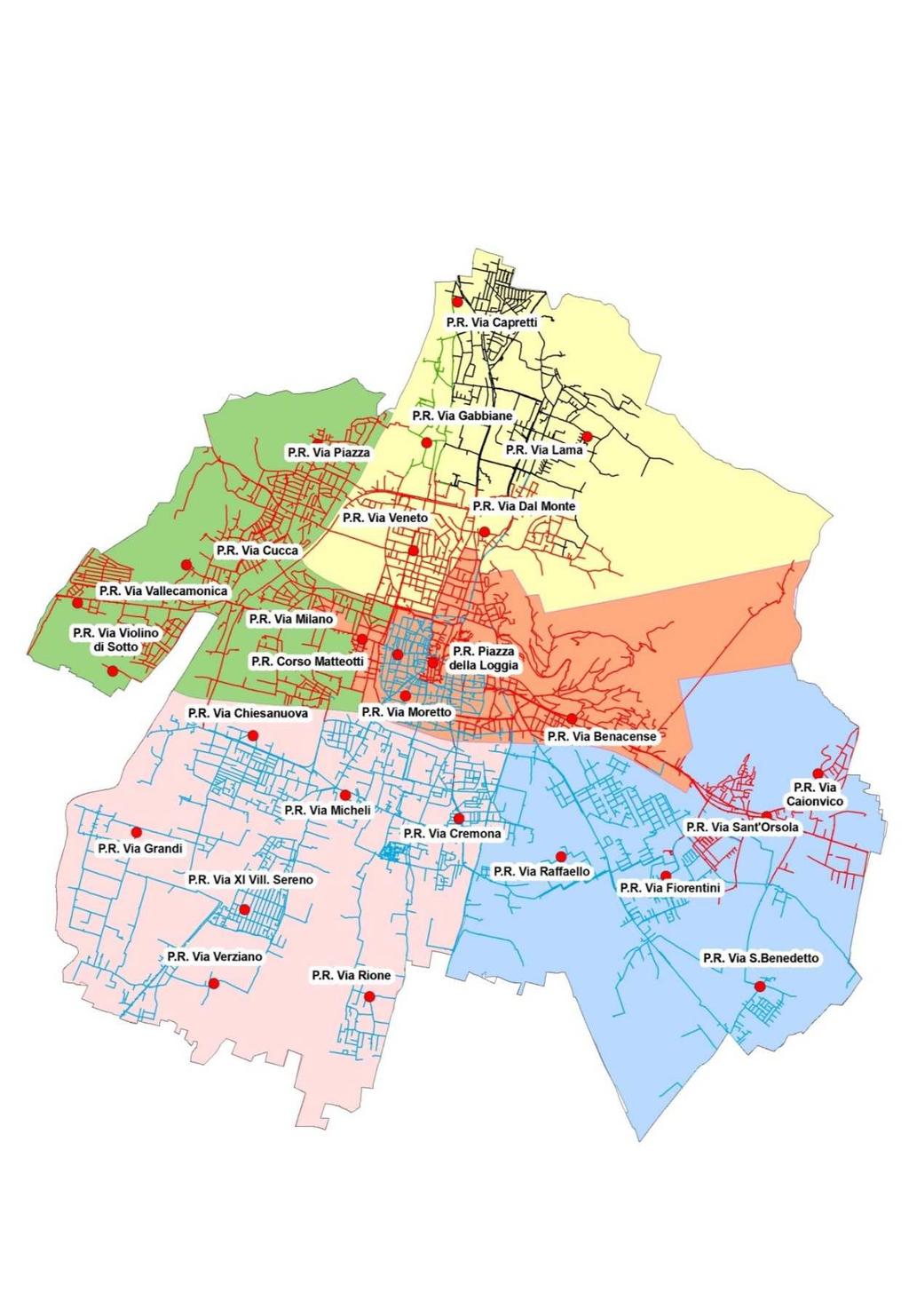 Le attività in corso in Lombardia : la città di Brescia Circoscrizione Centro Circoscrizione Nord Circoscrizione Ovest Circoscrizione Sud