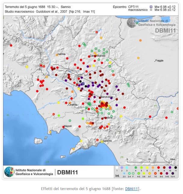 Nell insieme, circa 120 centri subirono distruzioni più o meno estese, su un area complessiva di oltre 50.000 kmq. Un altra quarantina di località subì invece danni diffusi ma di minore entità.