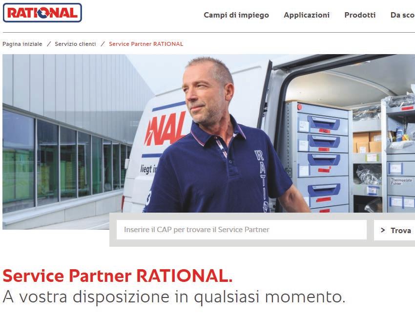 Funzionamento ordinazioni tramite i partner servizio tecnico RATIONAL: Sulla nostra pagina internet trovate il nostro