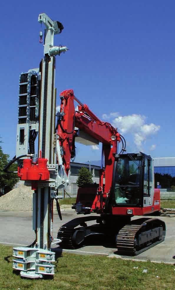 800 kg 5,070-6,172 lbs Classe Escavatore Excavator Class 18-20 ton Corsa Mast Mast Feed stroke 1.650-3.