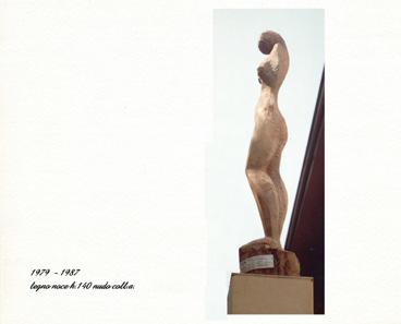 1979-87 legno noce h.140 nudo coll.a.