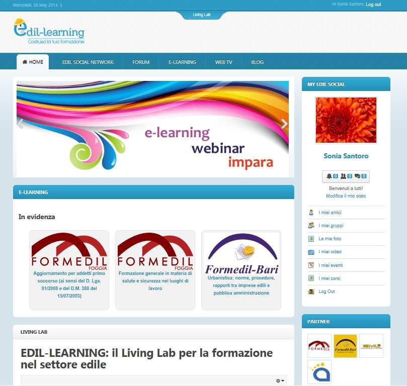 La soluzione tecnologica Edil-learning è un sistema online di social learning basato su tecnologie open source e caratterizzato dalle seguenti