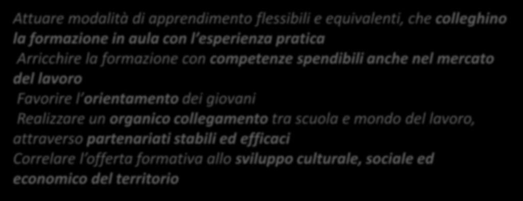 Favorire l orientamento dei giovani Realizzare un organico collegamento tra scuola e mondo del lavoro, attraverso