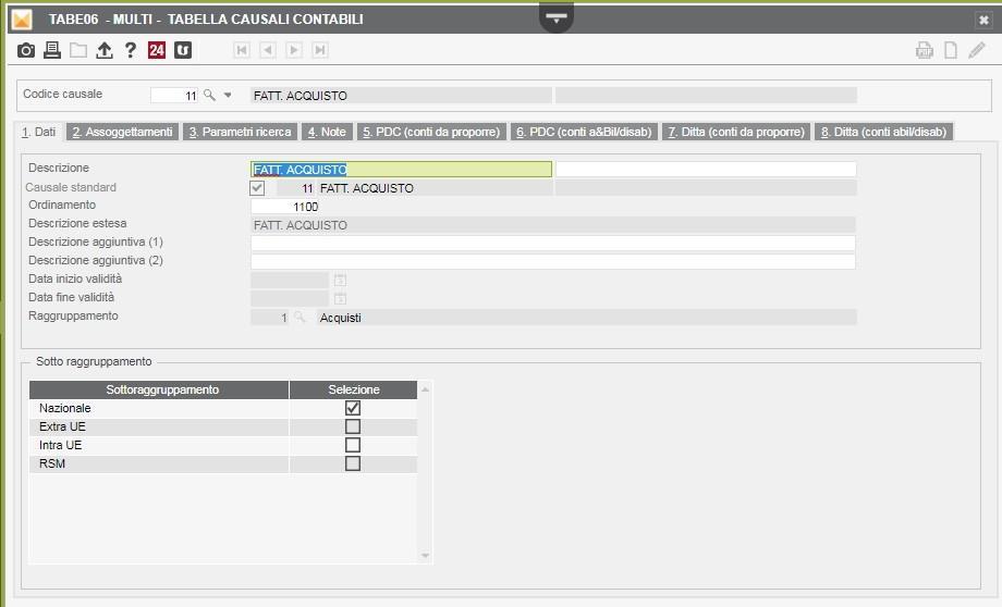 Se non si è interessati alle causali contabili standard in quanto si valuta il proprio archivio delle causali già sufficiente alla copertura di tutte le casistiche e dunque non si desidera che