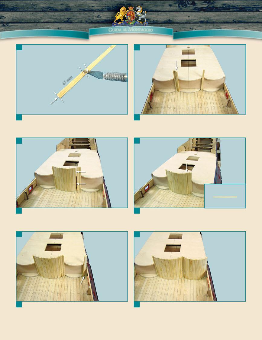 GUIDA AL ONTAGGIO 5 6 47 mm 5 Utilizzando un altro listello di bambù, ricava un pezzo di 47 mm di lunghezza.