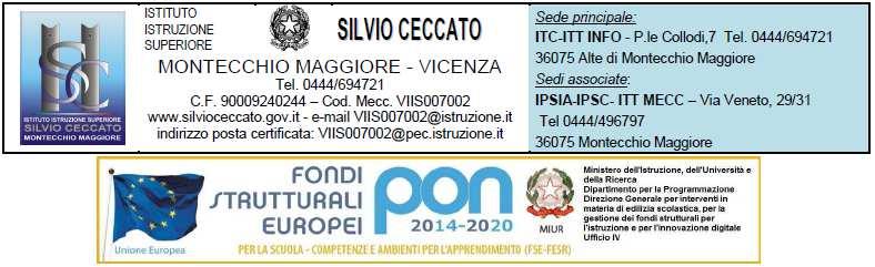 MODELLO DI PROGRAMMAZIONE DISCIPLINARE ISTITUTO IIS Silvio Ceccato ANNO SCOLASTICO 2017/18 INDIRIZZO Meccatronici CLASSE V^ SEZIONE BE DISCIPLINA Tecnologie Meccaniche e Applicazioni DOCENTE Andrulli