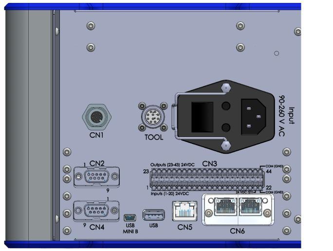 Connettore seriale Maschio CN2: Utilizzato per connettere Barcode Kolver Cod.