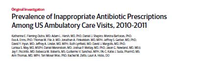 > 40% Terapie antibiotiche inappropriate Prevalence of Inappropriate Antibiotic