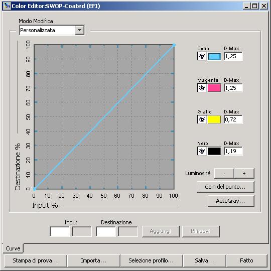 COLORWISE PRO TOOLS 24 3 Scegliere il profilo che si desidera modificare e fare clic su Seleziona.