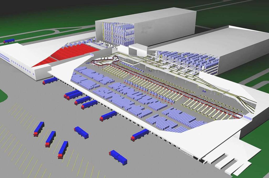 Vista di insieme soluzione Pick-to-belt e Sorter Ricevimento Cross