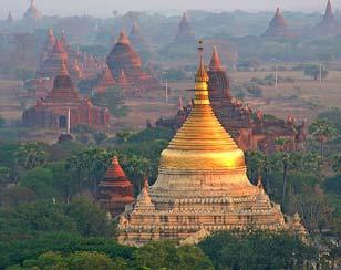 14 Febbraio Bagan Dopo la prima colazione trasferimento in aeroporto e arrivo a Bagan, intera giornata dedicata alla visita della città, una delle meraviglie del mondo, situata sulle sponde del fiume