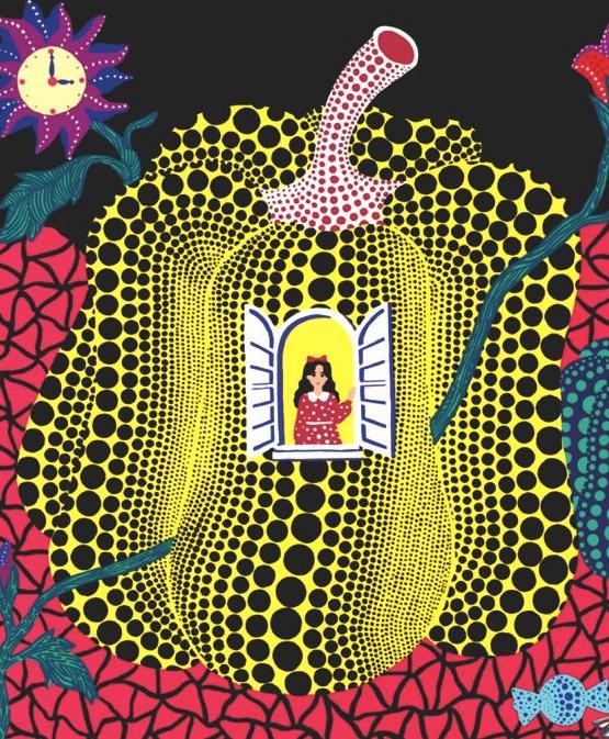 Sacerdotessa di un mondo puntiforme, quasi onirico, che fin da piccola - a causa di una rara malattia ha accompagnato la sua vita e condizionato e ispirato la sua ricerca artistica, Yayoi Kusama, è