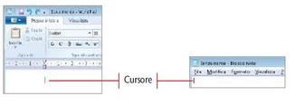 INSERIMENTO TESTO NEL DOCUMENTO Quando apriamo un editor testi, a inizio pagina è presente una linea nera verticale (il cursore) che «pulsa» e indica il punto di riferimento del testo.