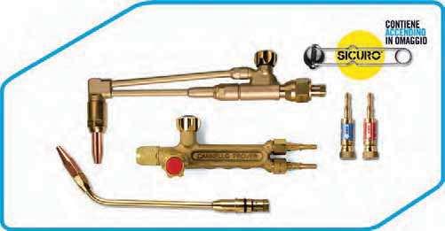 SALDATURA E TAGLIO OSSIGAS Kit base in scatola STARTER KIT 1 Impugnatura FROVER in ottone Lancia per saldare 315 l/h Lancia taglia FROVER h1f acetilene 90