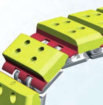 Le catenarie possono essere forniti con pattini POLY GRIP Standard o con pattini Easy-Pad