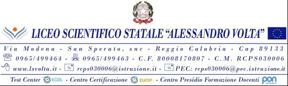 Prot. n. 4654/C9 Reggio Calabria, lì 27/06/2016 CIRCOLARE N. 469 Ai Signori Docenti Agli Studenti Ai Ge