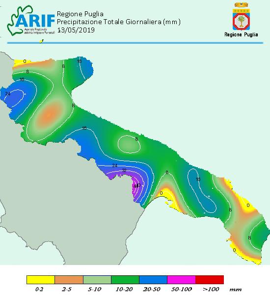 Vento del vento m - Massima (*) Dati Rilevati