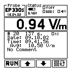 3.7.6.5 xxxs Def Questa modalità è usata per definire un intervallo di campionamento definibile a piacere tra 10 e 900 secondi.