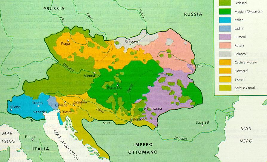 1. IMPERO ASBURGICO L Impero Asburgico è costituito da tanti popoli Ogni popolo chiede autonomie La classe