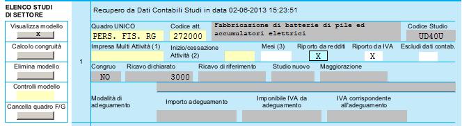 La gestione del riporto dati dai quadri di reddito e dal modello Iva avviene direttamente mediante la marcatura delle caselle poste sul Quadro Generale Studi : Si evidenzia che i campi F28 e G13