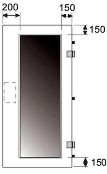 LINEA OPENTECH - VETRATA - 1 ANTA Standard Fuori Misura (1) MISURE MINIME 800 X 2000-2100 L. da 700 a 1000 850 X 2000-2100 H. da 1900 a 2300 900 X 2000-2100 di 10 mm in 10 mm Porta Blindata 2.