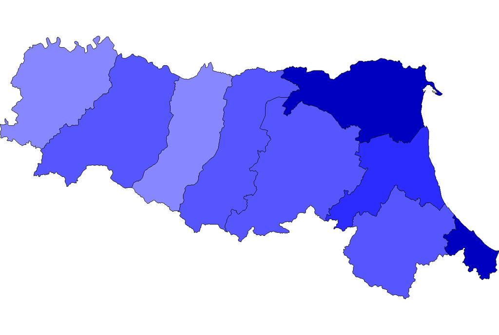 Tassi di incidenza standardizzati per età nel periodo 2004-2006 PIACENZA 66,4 PARMA 74,4 REGGIO EMILIA 69,9 MODENA 73,0 IMOLA (è esclusa