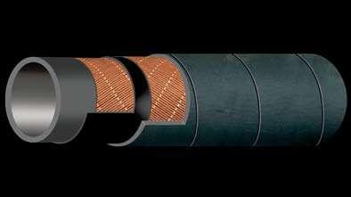 acqua / WATER acqua m/10 Tubo per mandata di acqua, utilizzato nell industria e in edilizia per applicazioni a media pressione Sottostrato: gomma speciale sintetica di colore nero Rinforzo: tessile