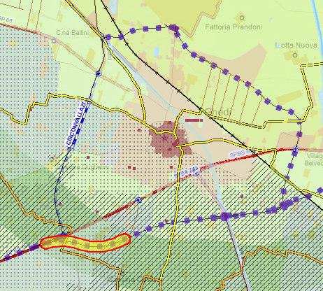 Tratti stradali ad alta interferenza con il mosaico paesaggistico ambientale Attivazione di interventi di mitigazione e di ricomposizione del paesaggio Territorio interessato da potenziamento e nuove