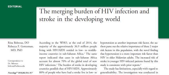 HIV A risk factor for main