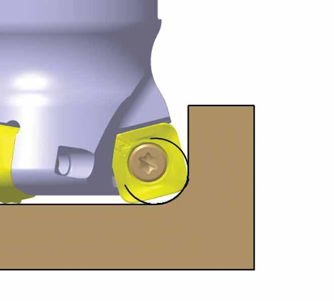 A : Materiale lavorato in più oltre al raggio Raggio R B : Non lavorato Nella programmazione CNC con raggio R, la fascia lavorata in più oltre al raggio è definita come A mm.