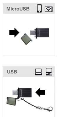 scrittura : 6,50 Mb/s ٠ Dimensioni : 20 x 15 x 7 mm ٠ Peso : 2 gr 0 - Serie Micro USB