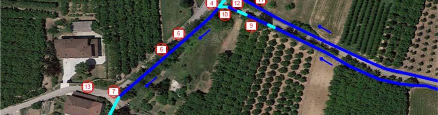 52 m 3 /s in arrivo da impluvio a Nord- Est e da canale scolmatore).