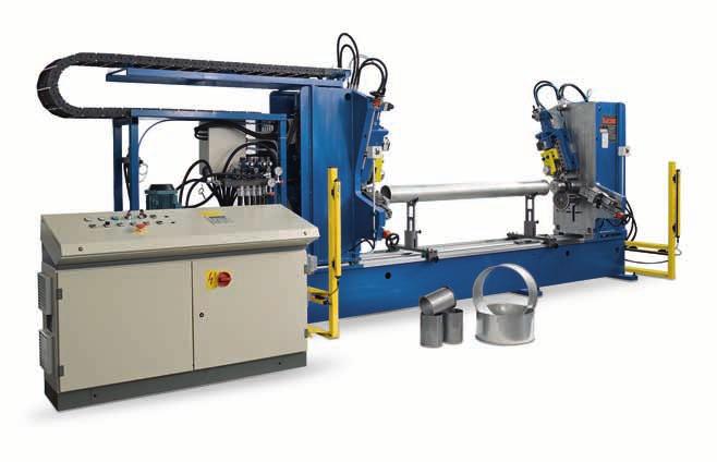 VBH Reliable tube ends forming machine, combined with VBU 400 allows to complete the production also working joints (segments, cones, elbows, etc.).