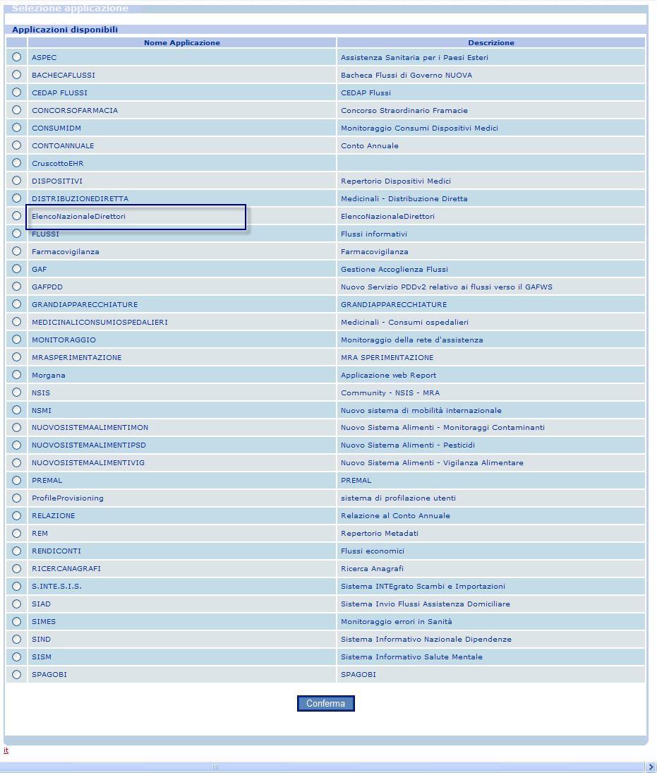 Nella pagina visualizzata successivamente dal sistema (figura seguente) è possibile indicare i ruoli relativi all applicazione