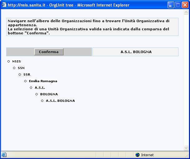 Se l Utente che si sta registrando è un Utente A.S.L.