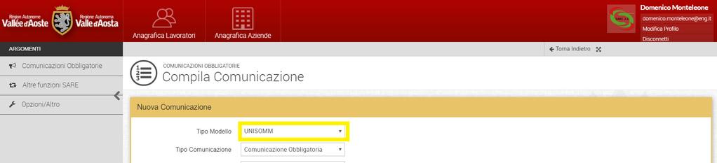 4 COMUNICAZIONE DI SOMMINISTRAZIONE Il sistema S.A.RE consente la gestione delle missioni da parte delle società di fornitura di lavoro temporaneo. 4.