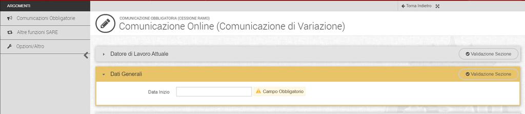 Una volta inseriti i lavoratori, occorre entrare nel