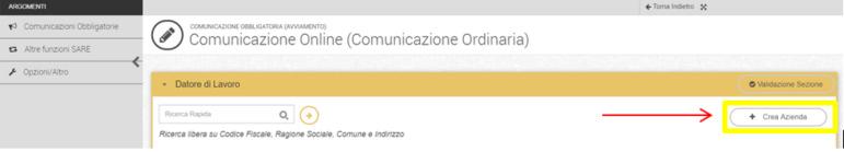 2 INSERIMENTO ANAGRAFICHE Di seguito sono descritte le operazioni di inserimento e di importazione delle aziende e dei lavoratori in anagrafica. 2.