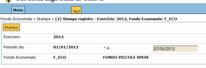 Nel pannello di Scelta contesto, selezionare l esercizio, l unità