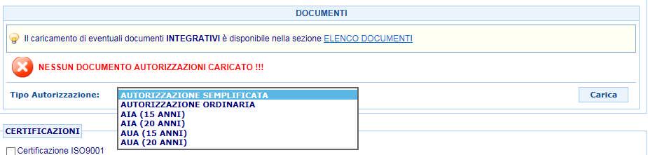 Selezionare l autorizzazione in vostro possesso e inserire i dati inerenti la Quantità Max autorizzata suddivisa per CER e la quantità riservata alle convenzioni Comieco nel campo di cui riservata in