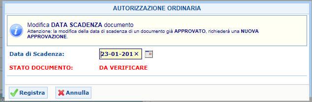 Per ogni documento esistente è possibile fare le seguenti operazioni: 1. Aggiungere un documento integrativo all autorizzazione dalla voce ELENCO DOCUMENTI 2.