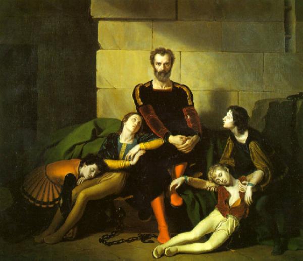 Conte Ugolino della Gherardesca con i figli nella torre della fame Diotti Giuseppe Link risorsa: http://www.