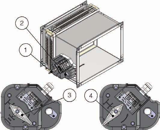 SERRANDA TAGLIAFUOCO QUADRANGOLARE Tipologie di comando Manuale e manuale compact Manuale Manuale compact di apertura in senso antiorario dopo aver sostituito l elemento termosensibile.