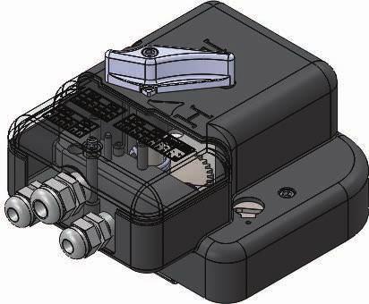 magnetico serie 25 escluso gruppo disgiuntore + magnete ad interruzione alimentabile a 24 V DC + carter e viti (senza microinterruttore di posizione pala) (1)